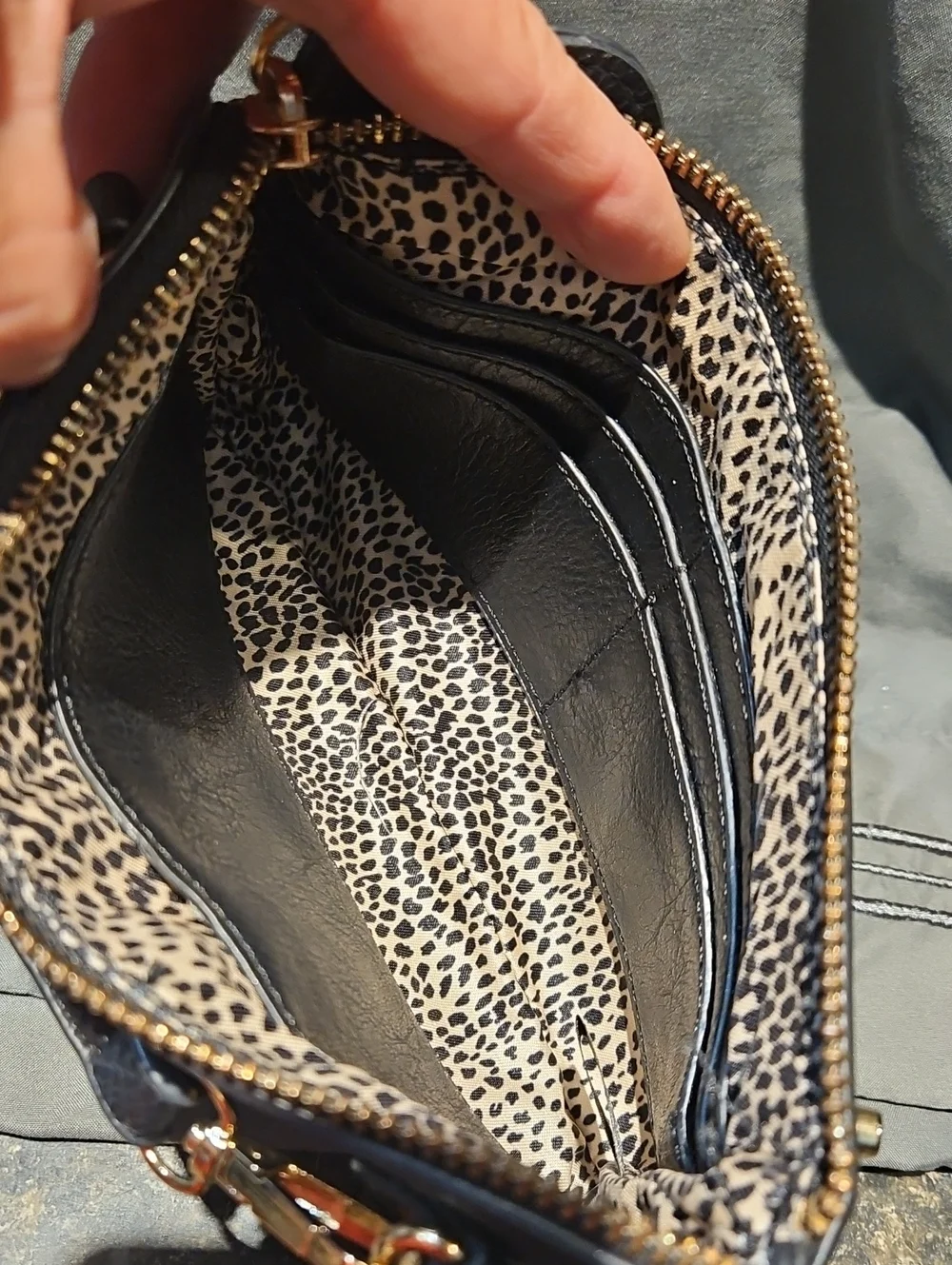 Black Leather Crossbody Bag by